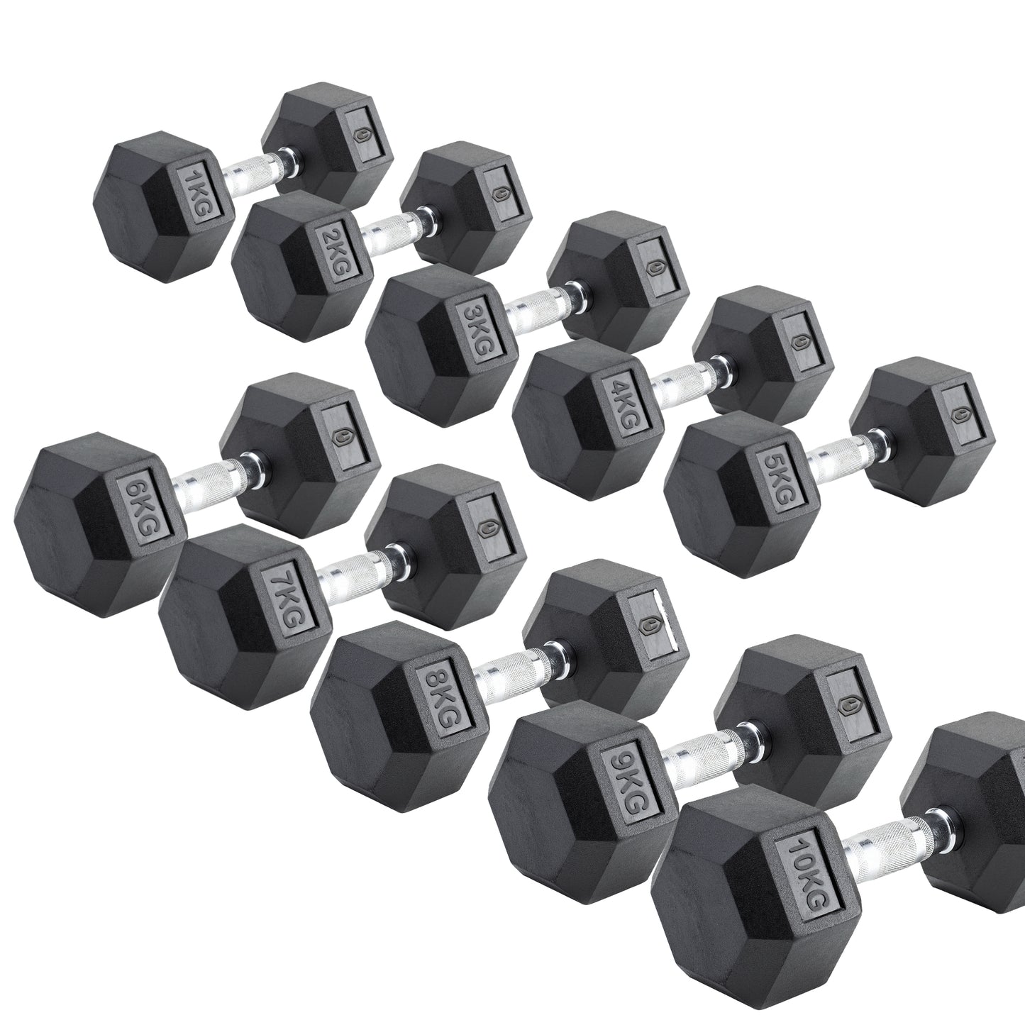 Set Manubri Pro Hex Rubber | 1-10KG